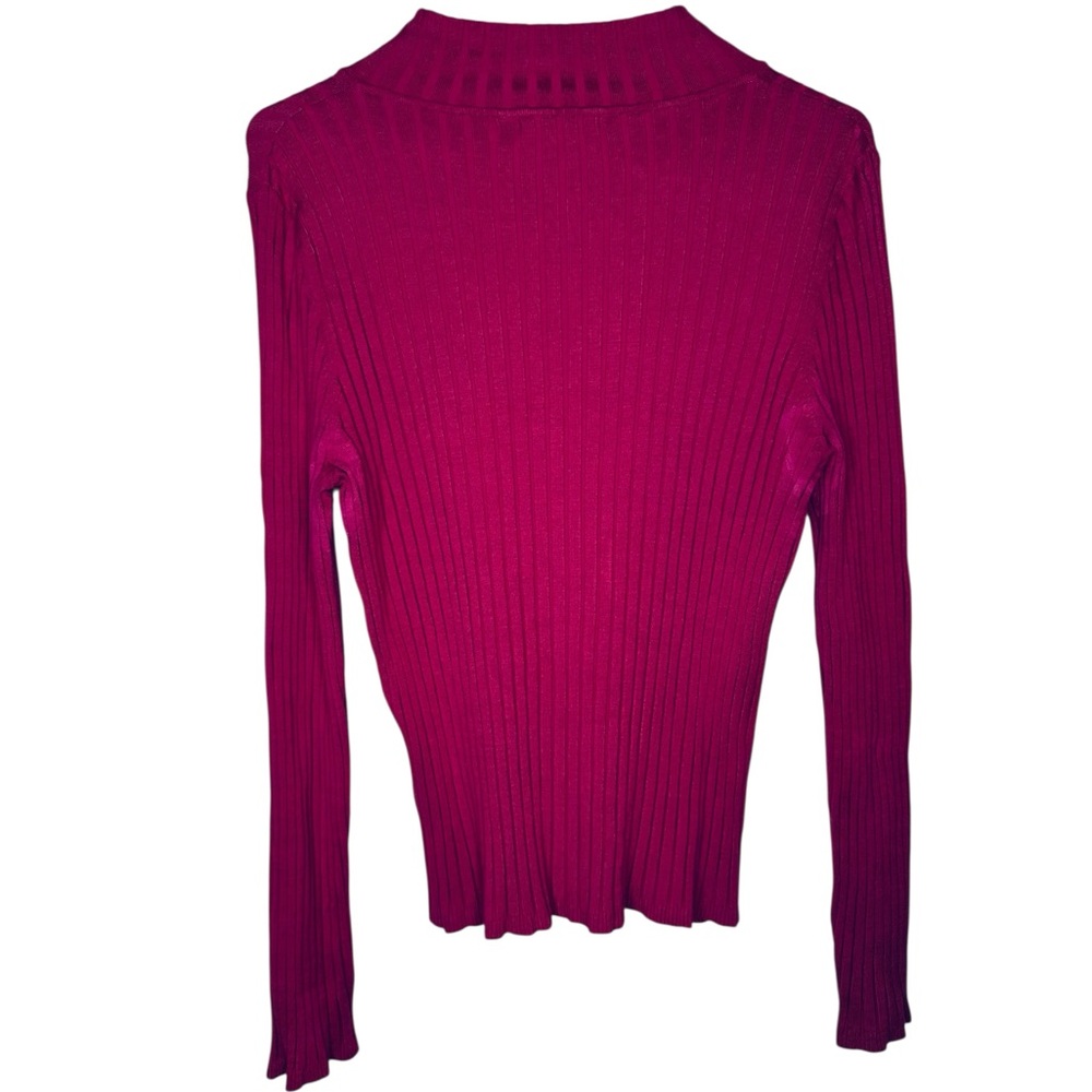 Belldini Fuchsia Ribbed sweater - Picture 3 of 7